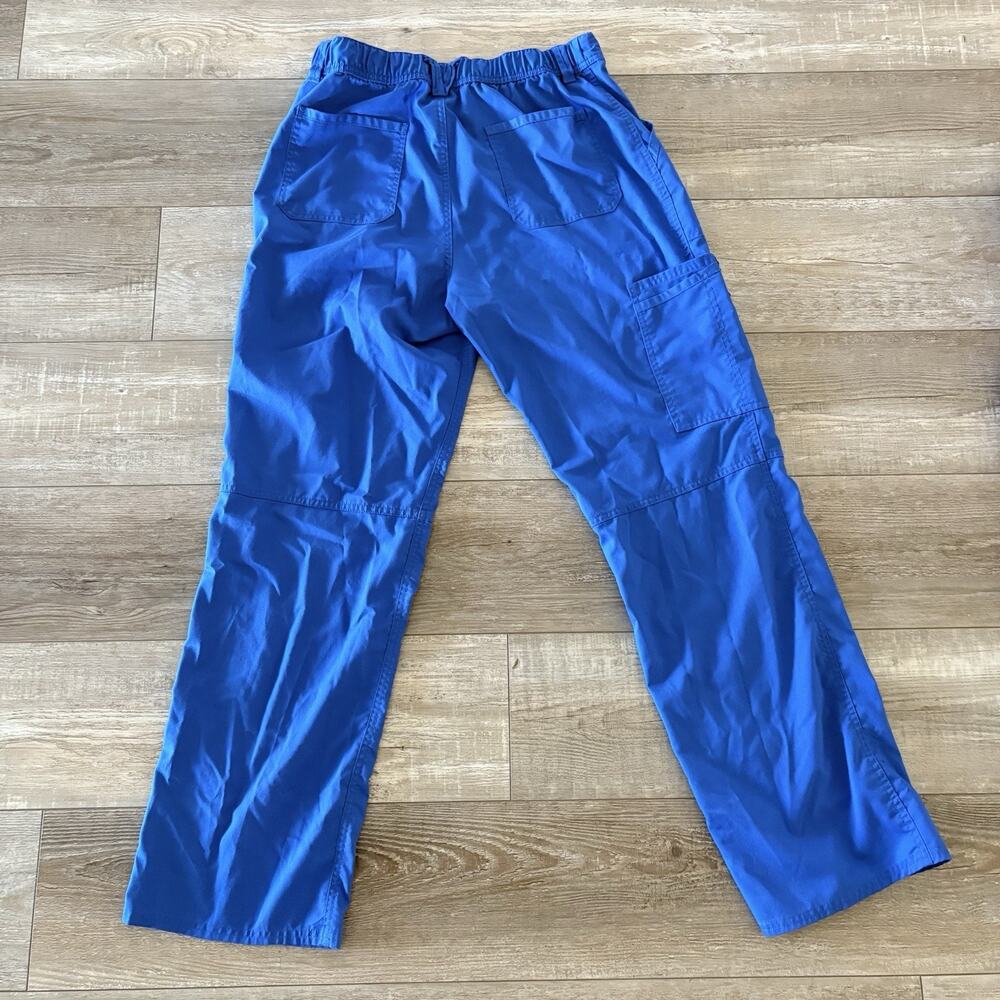 Cherokee Workwear Scrub Bottoms Mens M Blue Zip Fly Pockets‎ Drawstring Medical